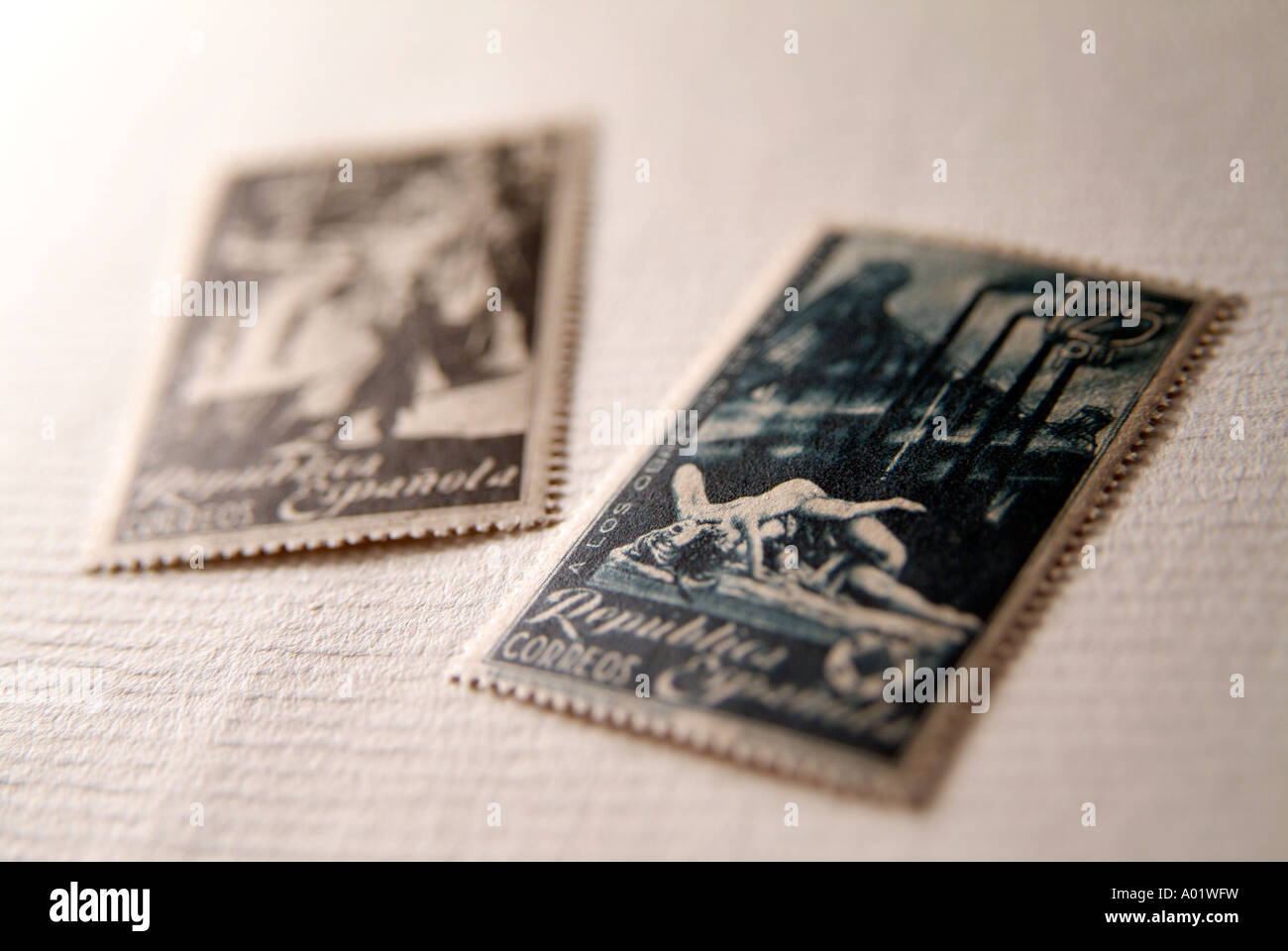 Alte spanische Republik Briefmarken. 30er Jahre Stockfoto