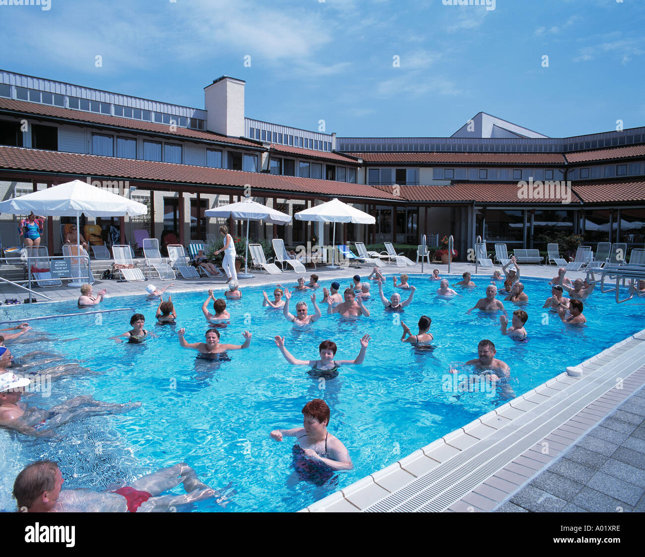 D-Neustadt der Donau-Bad Gögging, Abens, Bayern, Limes-Therme, Thermalbad, Freibad, öffentliches Bad Stockfoto