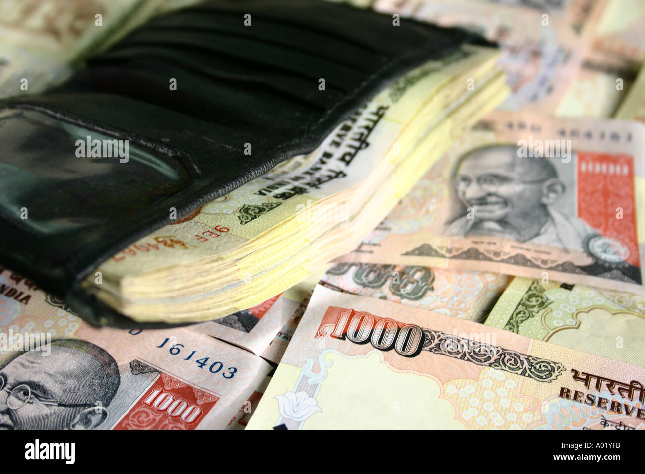 Indische Papier Notizen Finance Business Geldmacht Stockfoto