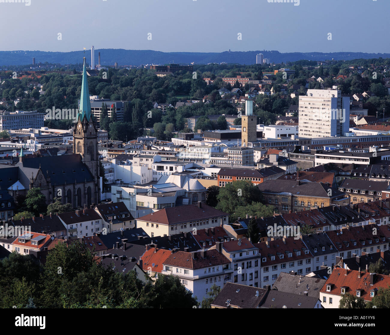 Panoramablick Auf Hagen, Ruhrgebiet, Nordrhein-Westfalen Stockfoto