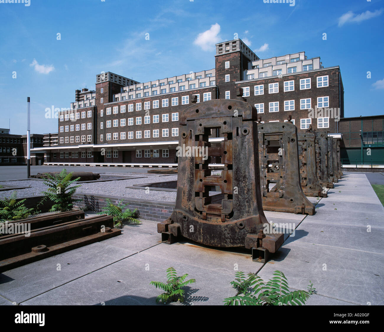 Ehemaliges Hauptlagerhaus der Gutehoffnungshuette in Oberhausen, Ruhrgebiet, Nordrhein-Westfalen Stockfoto