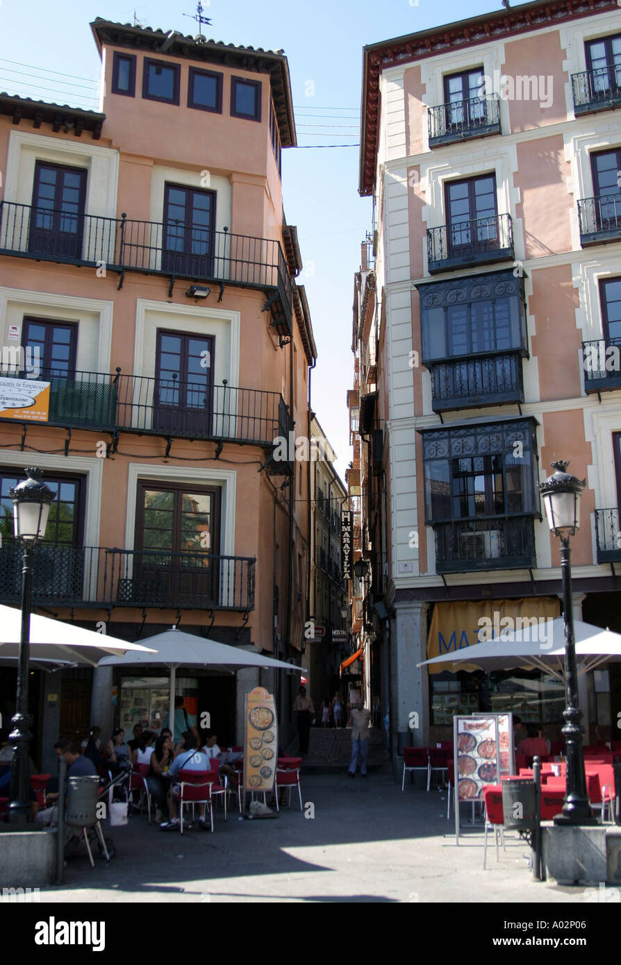 Spanien Toledo Castilla la Mancha Plaza de Zocodover entspannende Cafe Stockfoto