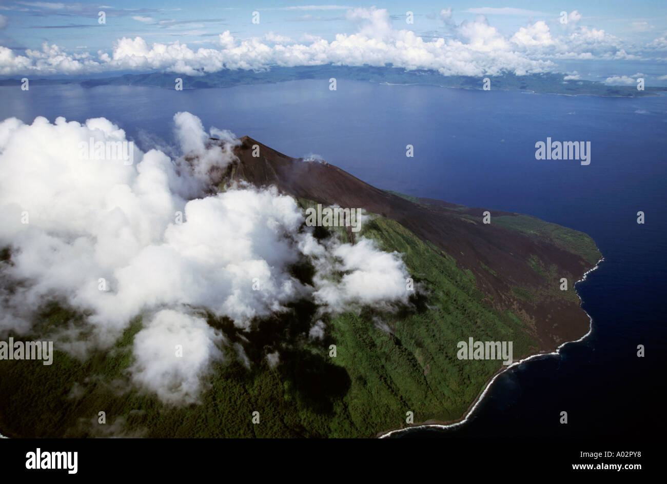 Vulkan, Lopévi Insel, Vanuatu, Süd-Pazifik-Inseln. Stockfoto