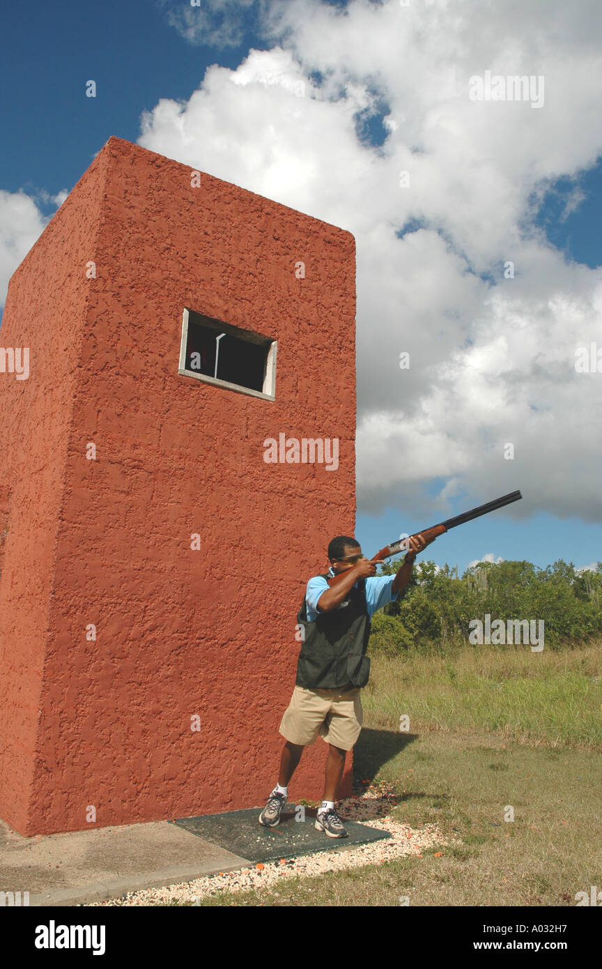 Skeet Skeet Schießstand Luxus-Resort Casa de Campo Resort Dominikanische Republik bekannten karibischen Inseln Insel Stockfoto