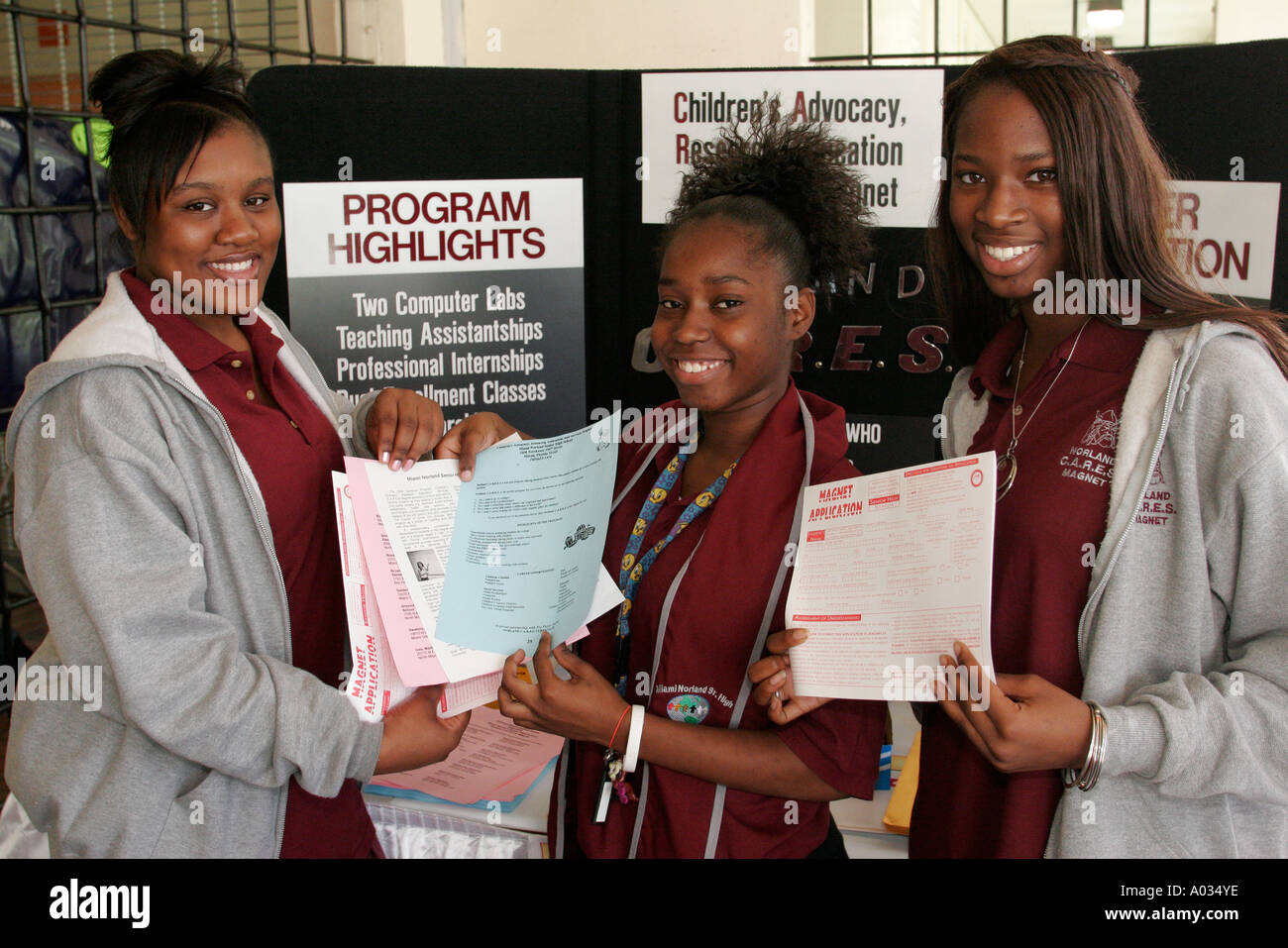 Miami Florida, Booker T. Washington Senior High, öffentliche Schule, Campus, Bildung, lernen lernen lernen lernen, lehren, Schulen der Wahl Open House Häuser Haus hom Stockfoto