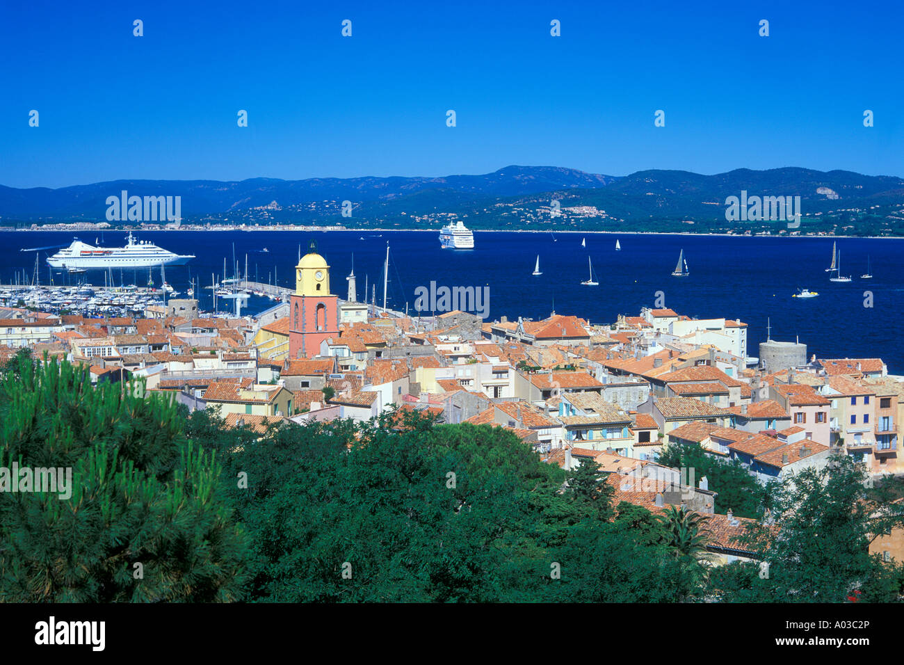 Saint-Tropez an der Cote ´ Azur in Südfrankreich Stockfoto