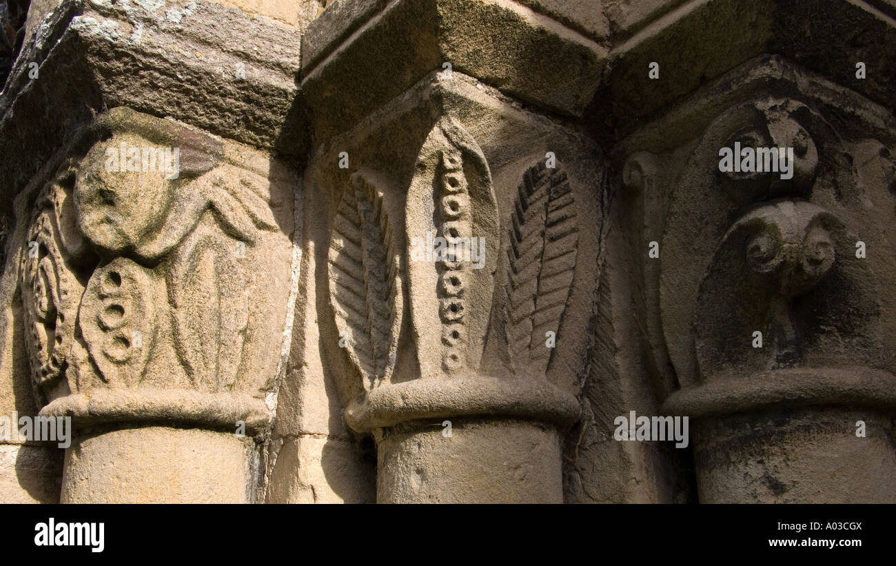 Detail der westlichen Tür, Suffolk Kirche, East Anglia, England UK Stockfoto