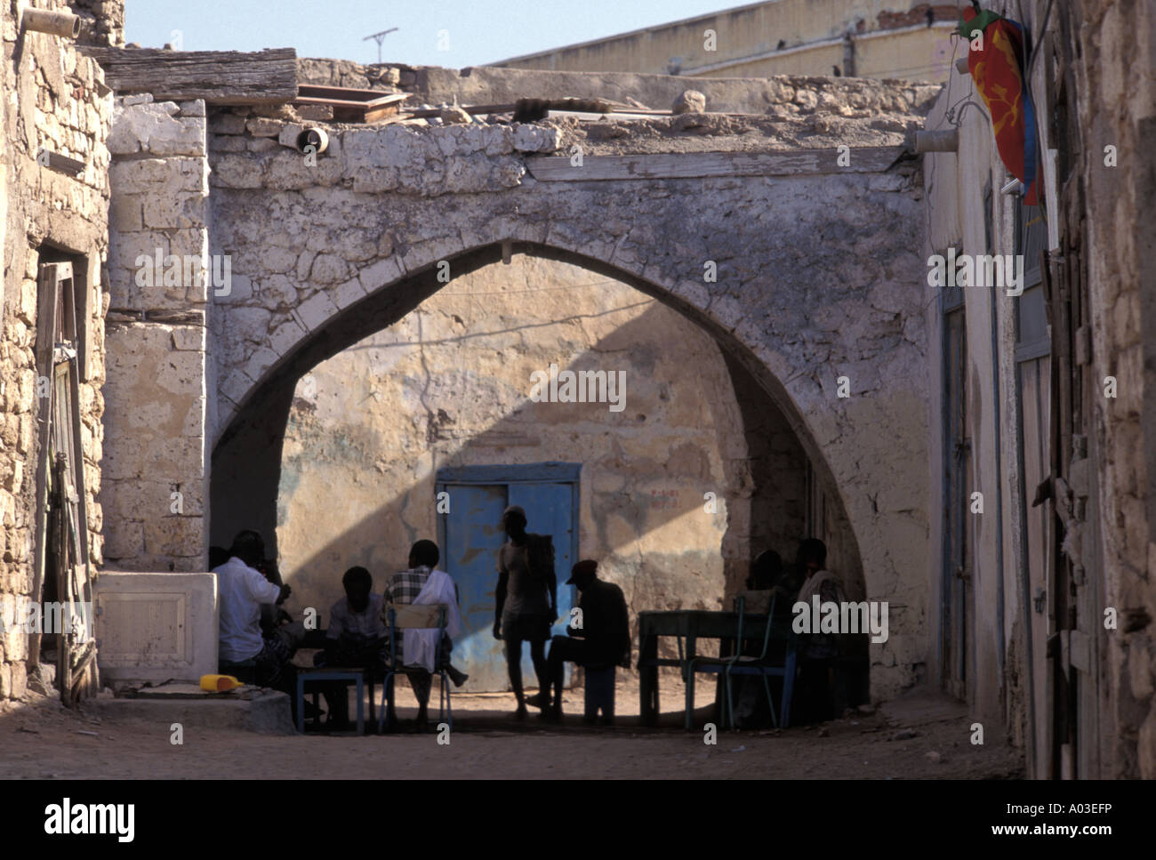 Stock Bild von Straßenszenen in Massawa Eritrea Stockfoto