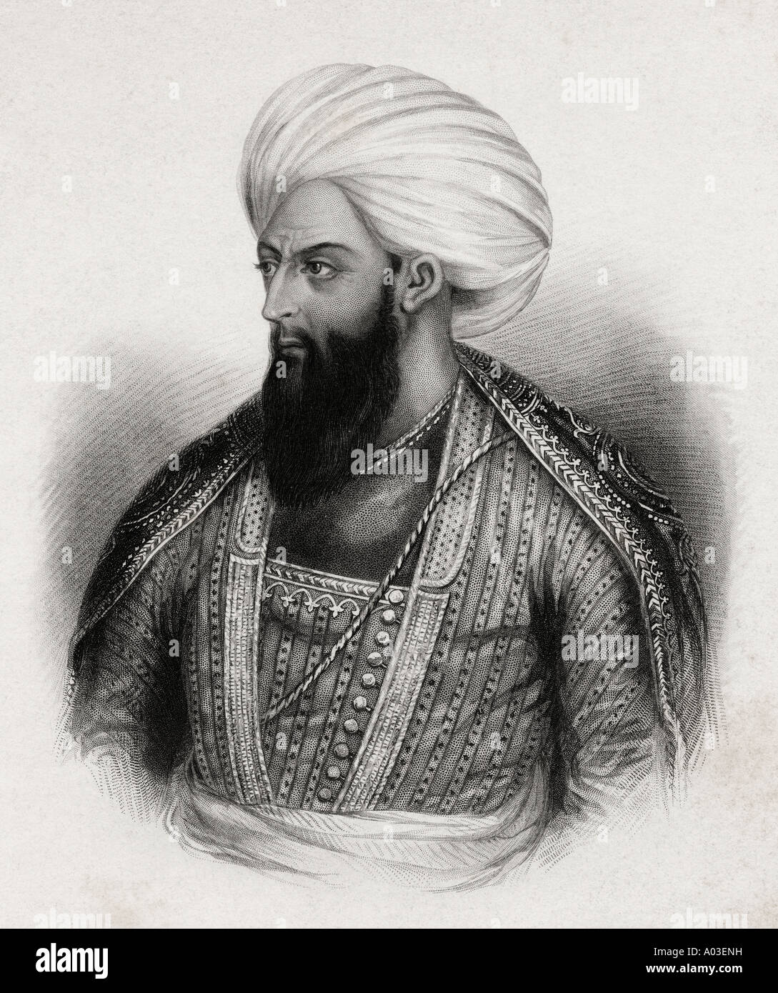 Dost Mohammed Khan Mohammedza, alias Dost Mohammad Khan, * zwischen dem Jahr 80-1863. Sohn von Painda Khan, dem Herrscher von Kabul. Stockfoto