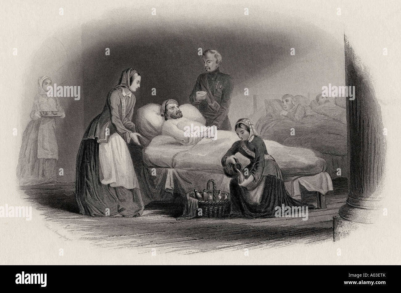 Miss Nightingale und die Krankenschwestern im Osten Stockfoto