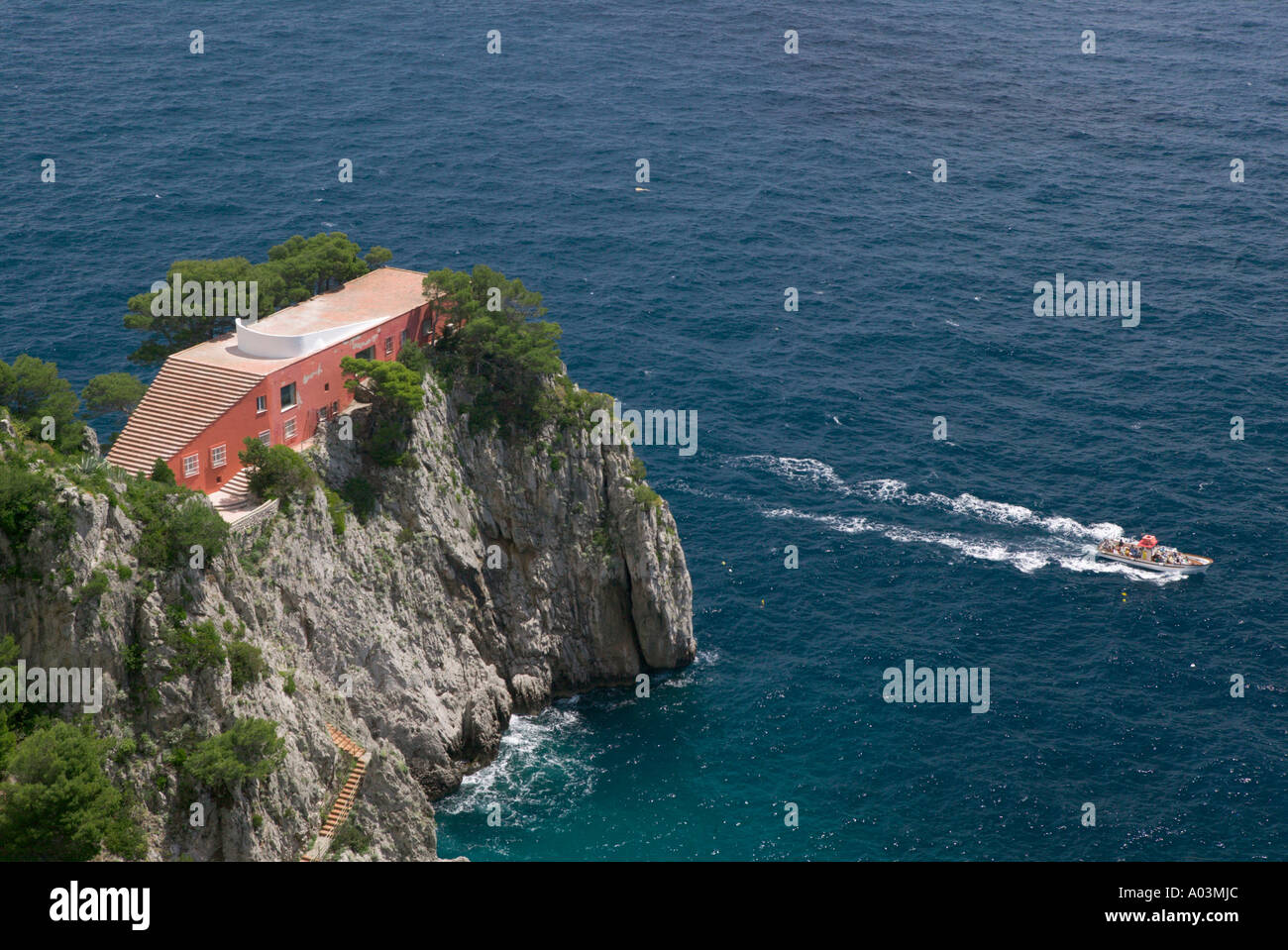 Casa Malaparte, Punta Massullo, Capri, Kampanien, Italien Stockfoto