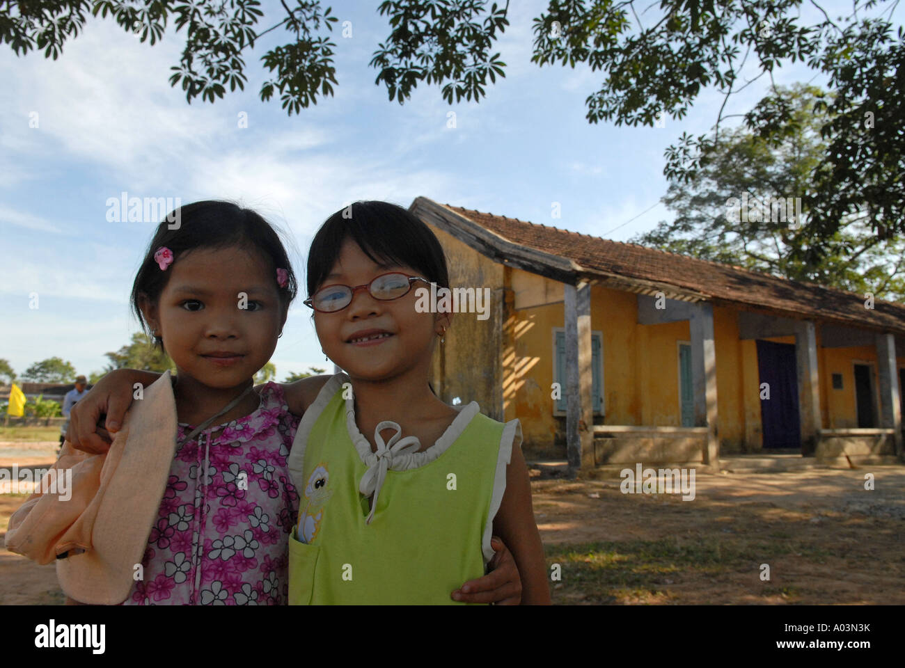 Vietnamesische Mädchen Thuy Toan Dorf Zentral-Vietnam Stockfoto