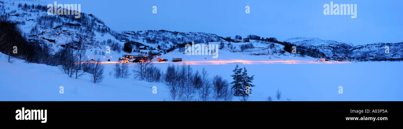 Sirdal Hoyfjellshotel in Landschaft Stockfoto
