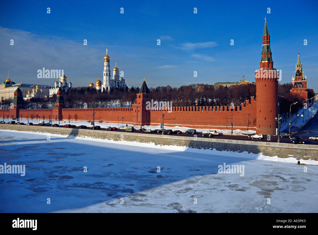 Kreml und Moskwa Fluss, Moskau, Russland Stockfoto