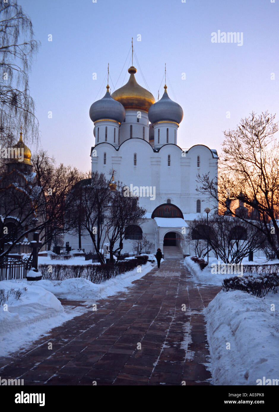 Kathedrale von Smolensk Ikone der Gottesmutter, Novodevichiy Kloster, Moskau, Russland Stockfoto