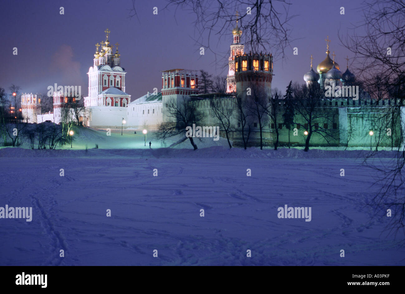 Kathedrale von Smolensk Ikone der Gottesmutter, Novodevichiy Kloster, Moskau, Russland Stockfoto