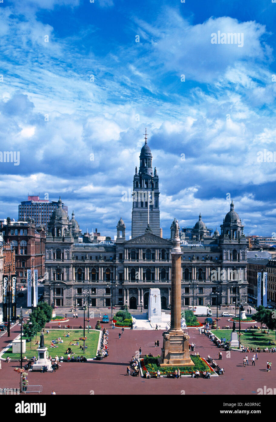 City Chambers, George sq, Glasgow, Schottland Stockfoto