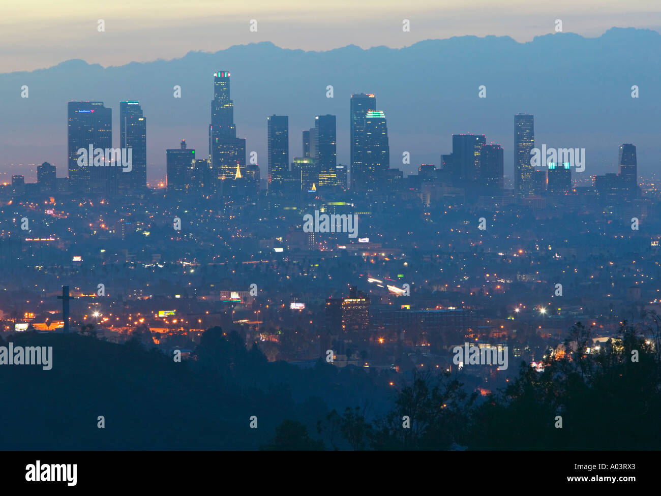 Innenstadt von Hollywood Bowl übersehen, Los Angeles, Kalifornien, USA Stockfoto