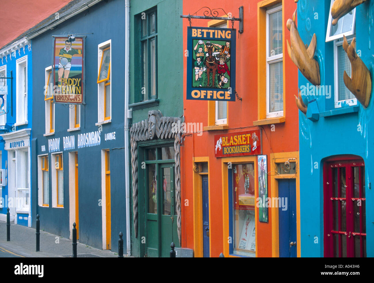 Shop-Fronten, Dingle, County Kerry, Irland Stockfoto