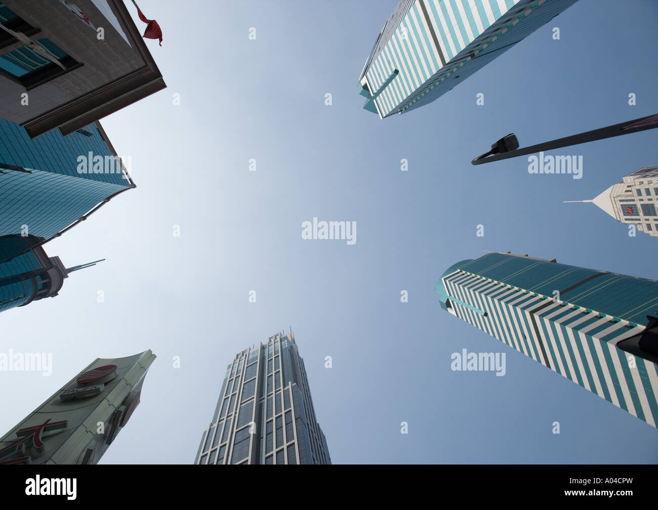Hochhäuser, niedrigen Winkel Ansicht Stockfoto