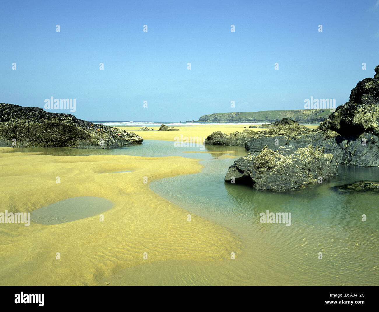 Bedruthan Strand Cornwall UK Stockfoto