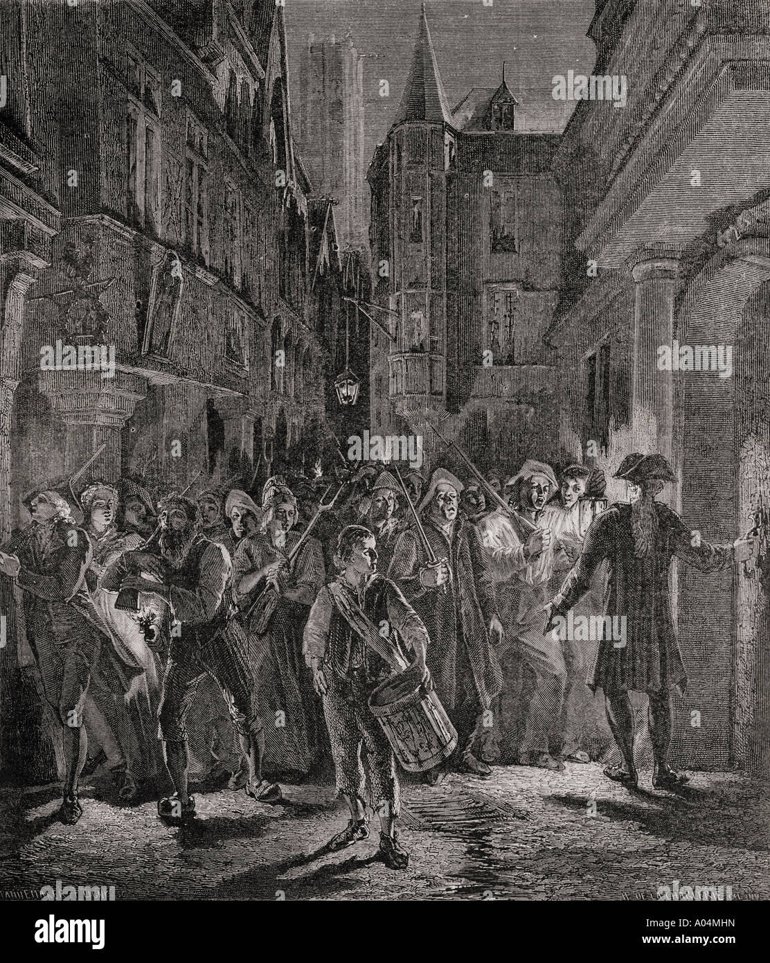 Französische Revolution. Die Menschen Gehen auf Die Straßen von Paris, 1789. Stockfoto
