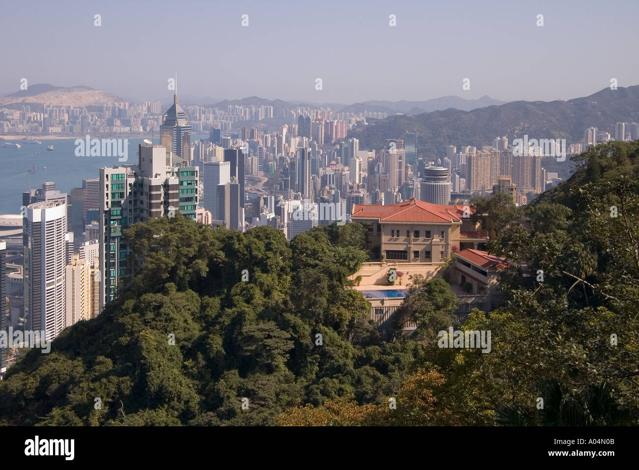 dh Barker Road VICTORIA PEAK HONG KONG Peak Luxus china House wohlhabende Wohngebäude Villa reiches chinesisches Haus Stockfoto