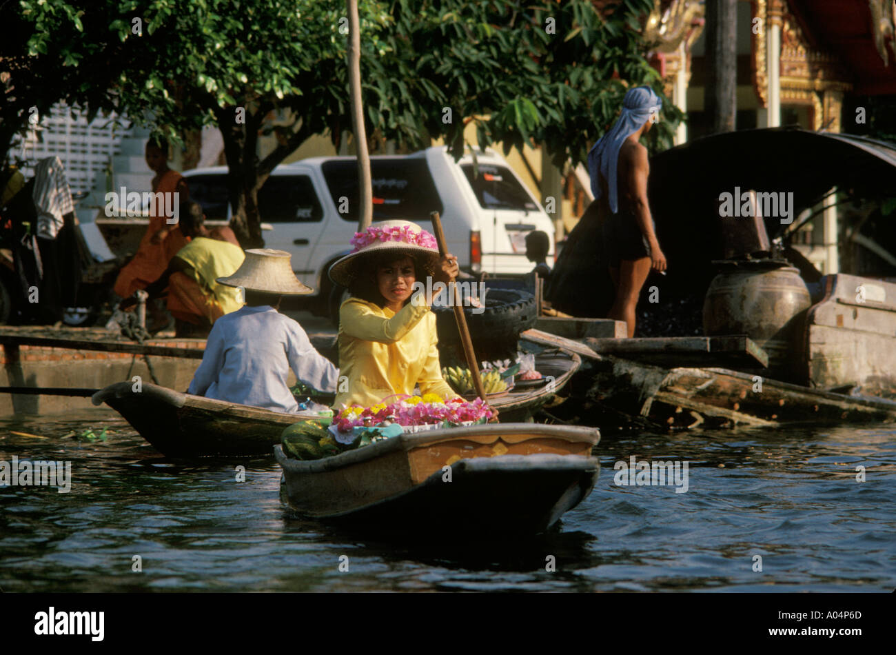 Bangkok Thailand Taling Chan Floating Market Asien HOMER SYKES Stockfoto