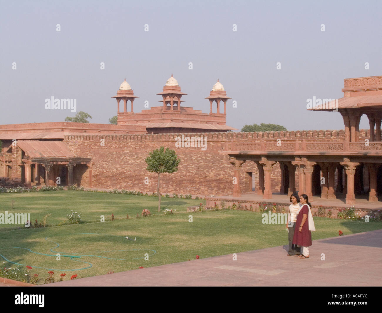 FATEHPUR SIKRI UTTAR PRADESH Indien November Diwan ich Aam Halle der Öffentlichkeit in dieser Stadt des Sieges Stockfoto