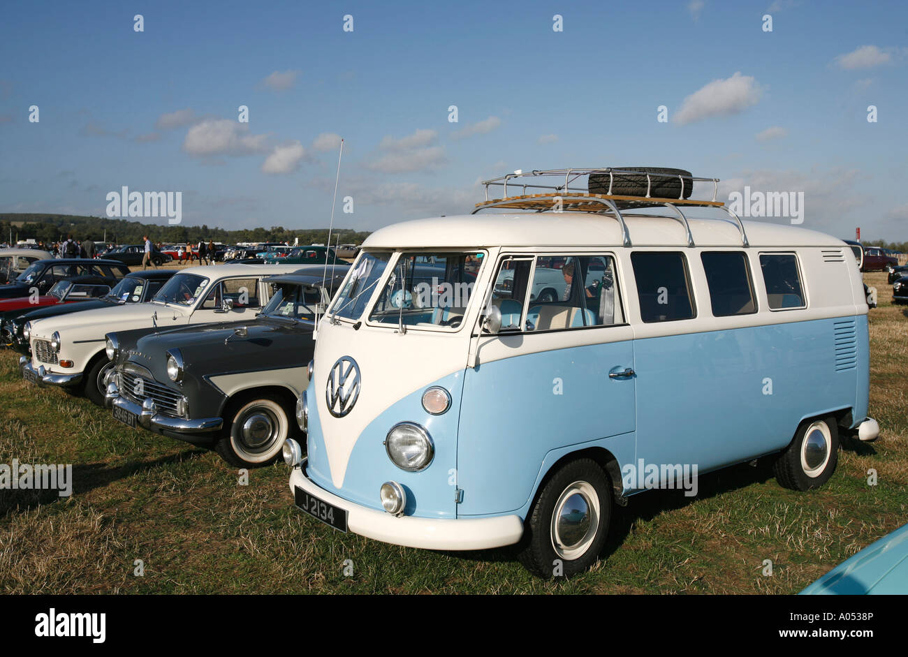 Wohnmobil VW Split screen Stockfoto