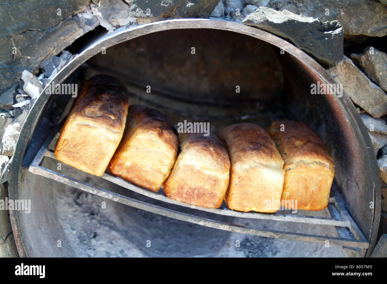 Frisches Brot im Ofen Beach Restaurant Langebaan western Cape Südafrika RSA Stockfoto
