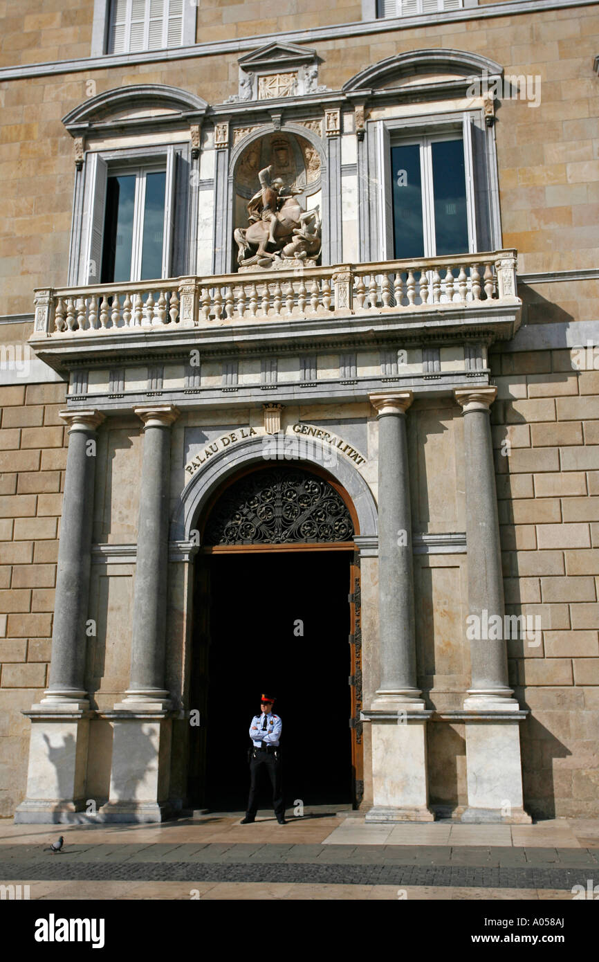 Palau De La Generalitat Plaça Sant Jaume Barcelona Spanien Europa Stockfoto