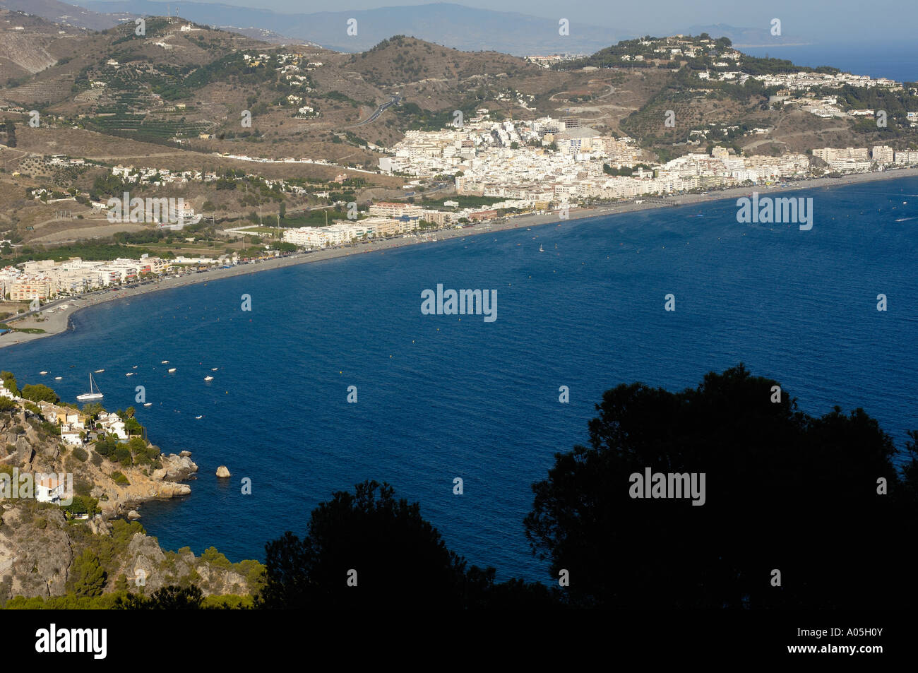 Bucht von La Herradura Almunécar Granada Provinz Andalusien Spanien Stockfoto