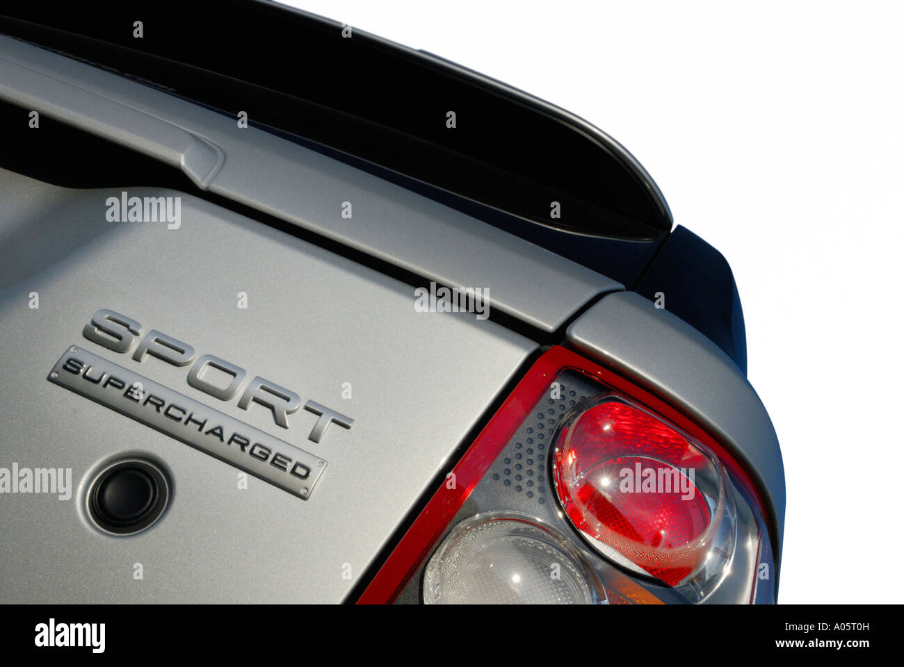 Nahaufnahme von einem 2006 Range Rover Sport Supercharged Heck. Stockfoto
