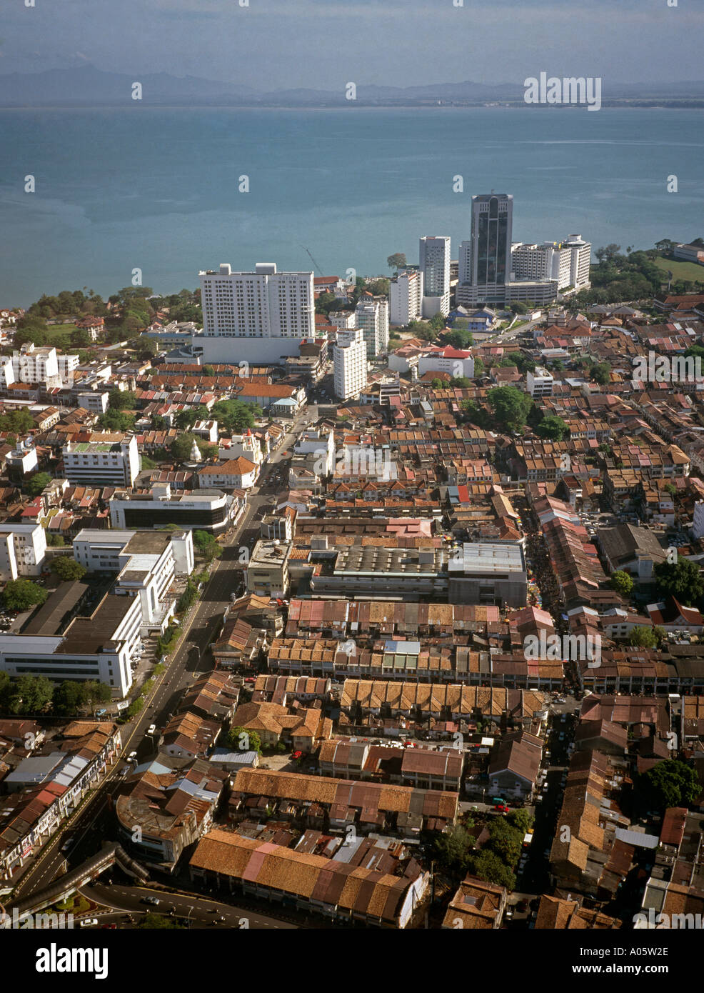 Malaysia Kedah Penang Georgetown erhöhten Blick vom Komtar entfernt Stockfoto