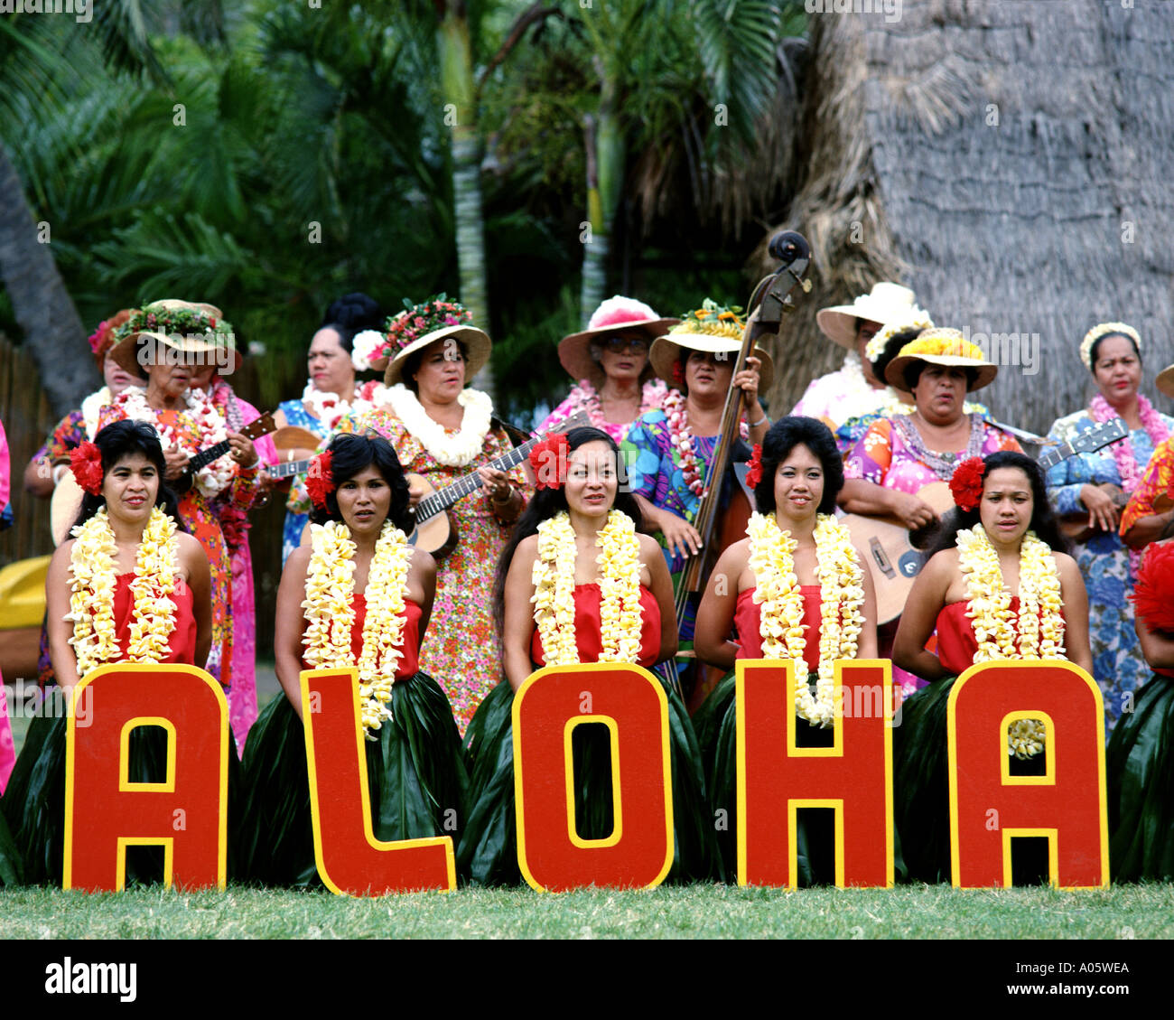 USA - HAWAII: Kodak Hula Show im Waikiki Shell auf Oahu Stockfoto