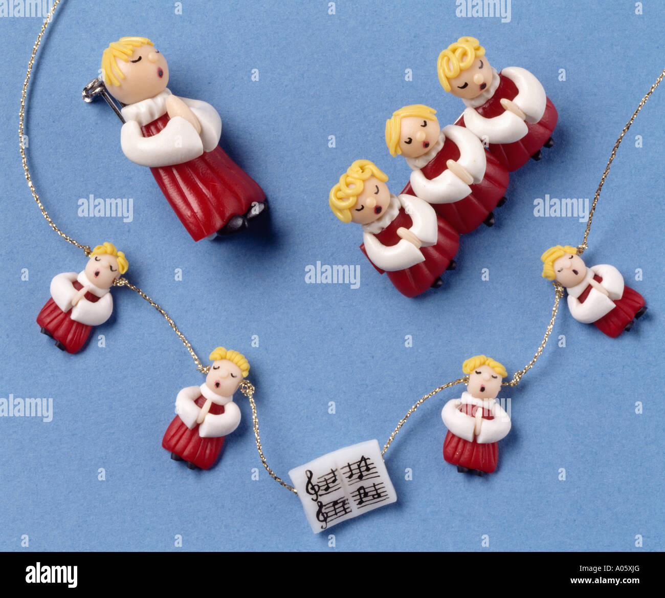 Nahaufnahme von Fimo Weihnachtsschmuck Stockfotografie - Alamy