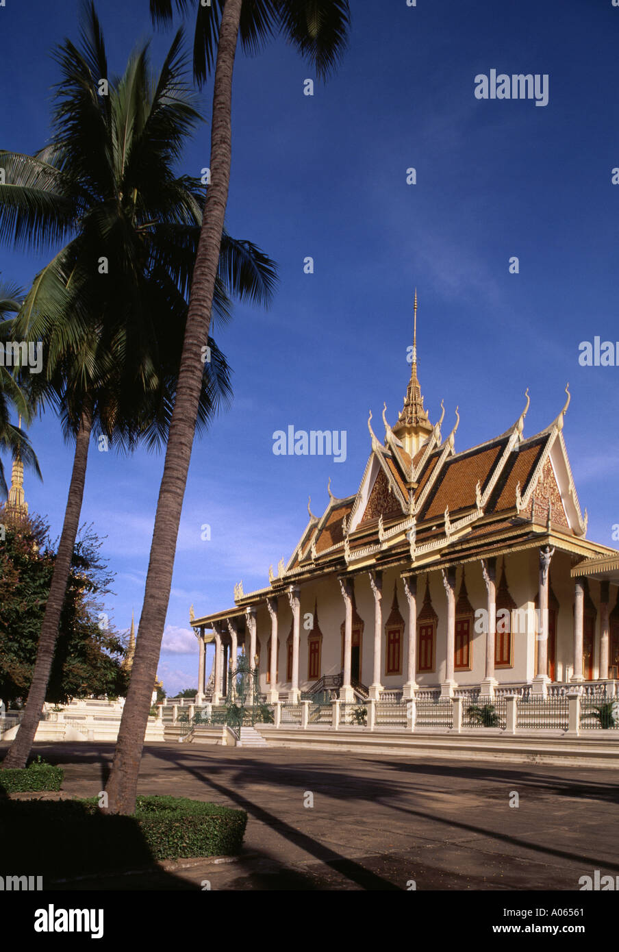 Silber-Pagode am königlichen Palast Phnom Penh Kambodscha Stockfoto