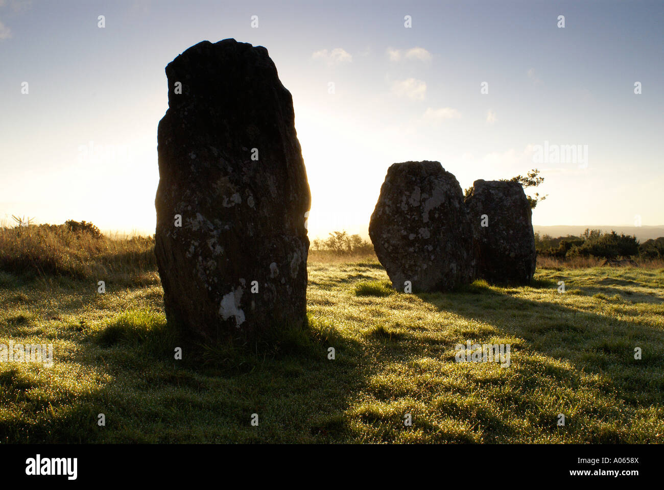 Dawn an drei Steine an Shantemon Stockfoto