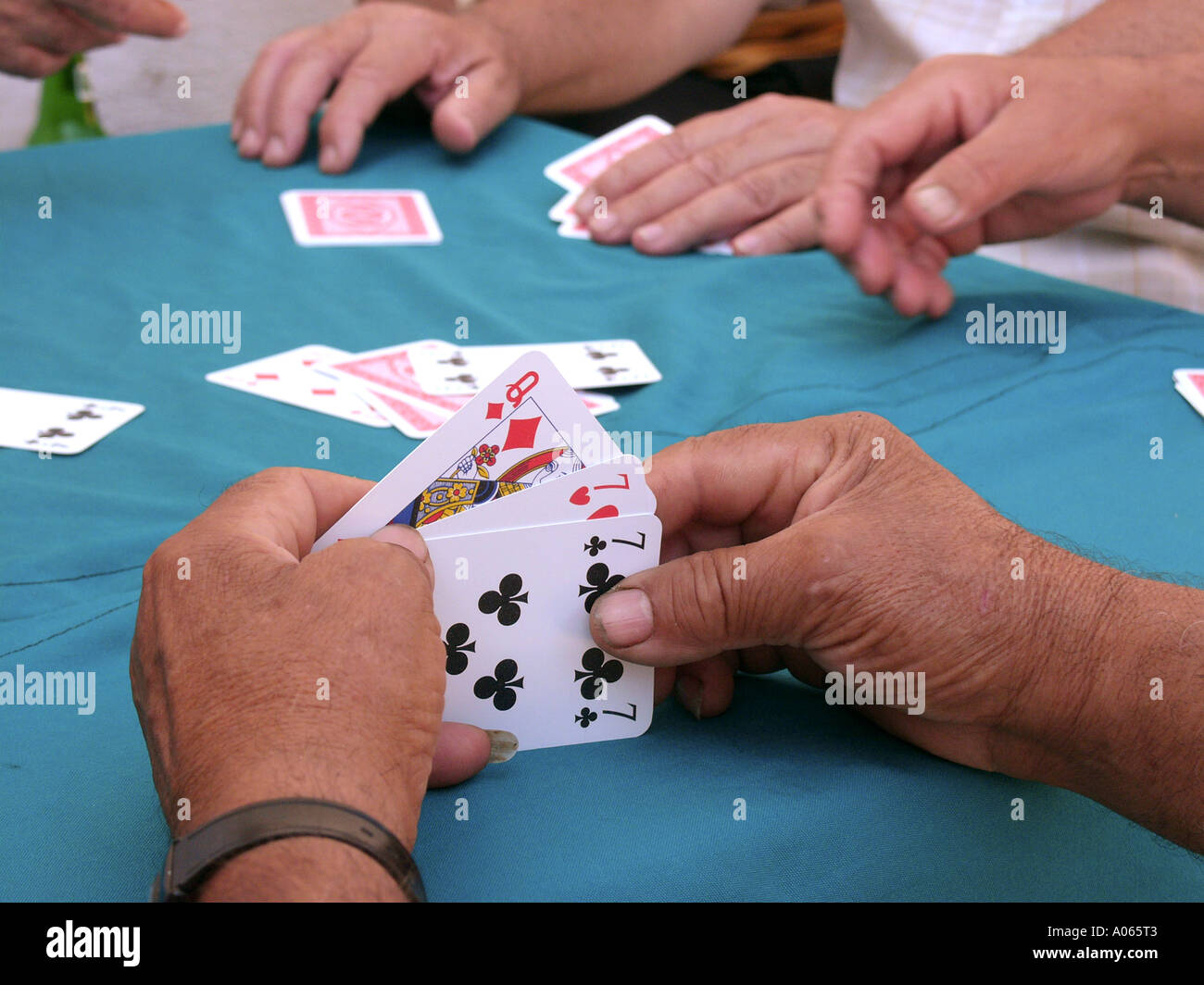 Insel Korfu, Kartenspiel Stockfoto