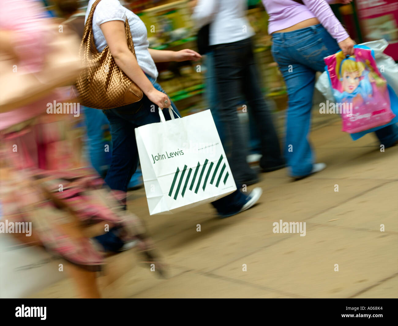 London, John Lewis Einkaufstasche Stockfoto