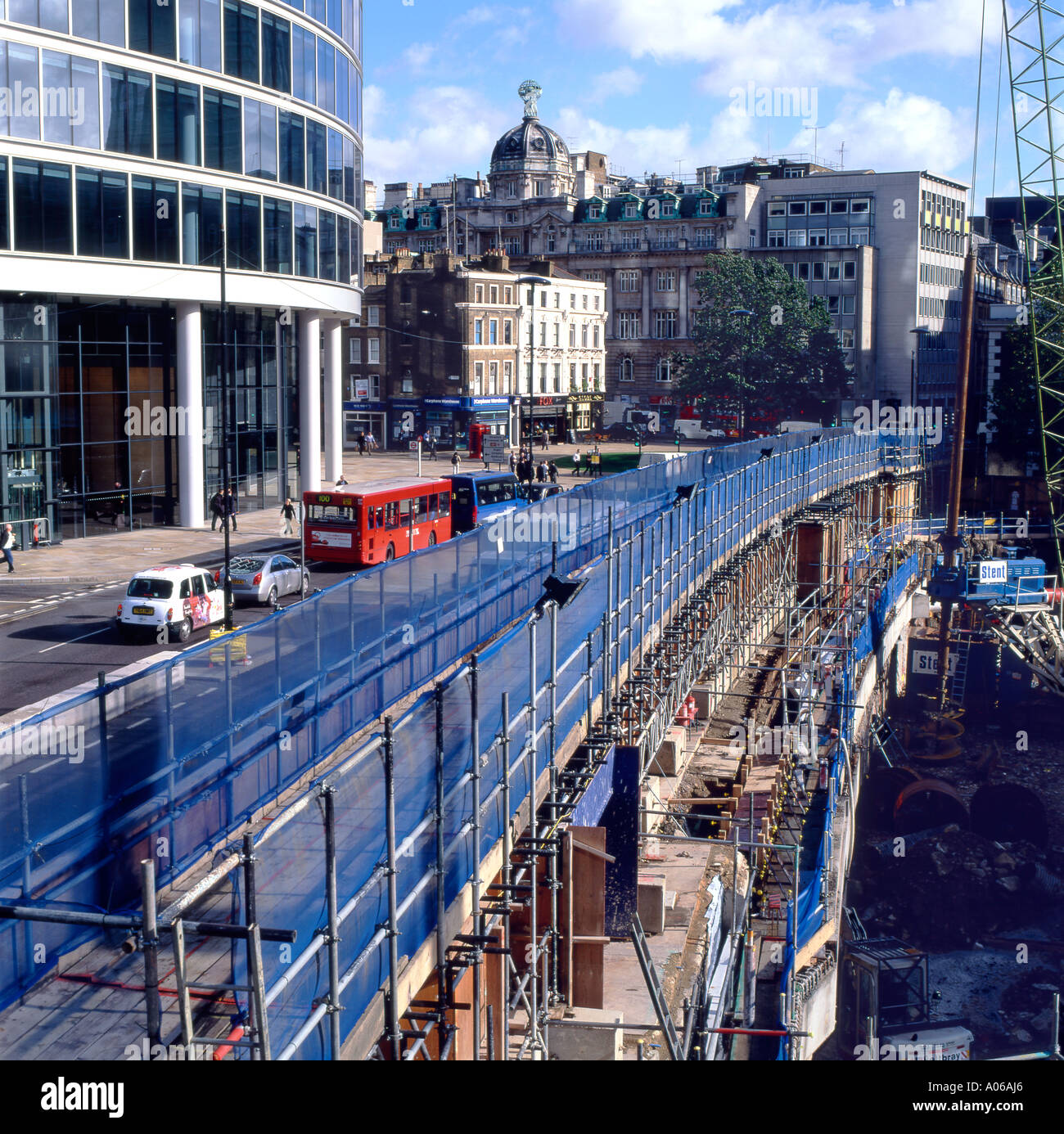 Unterirdische Baustelle Moorgate London England Großbritannien 2004 Stockfoto