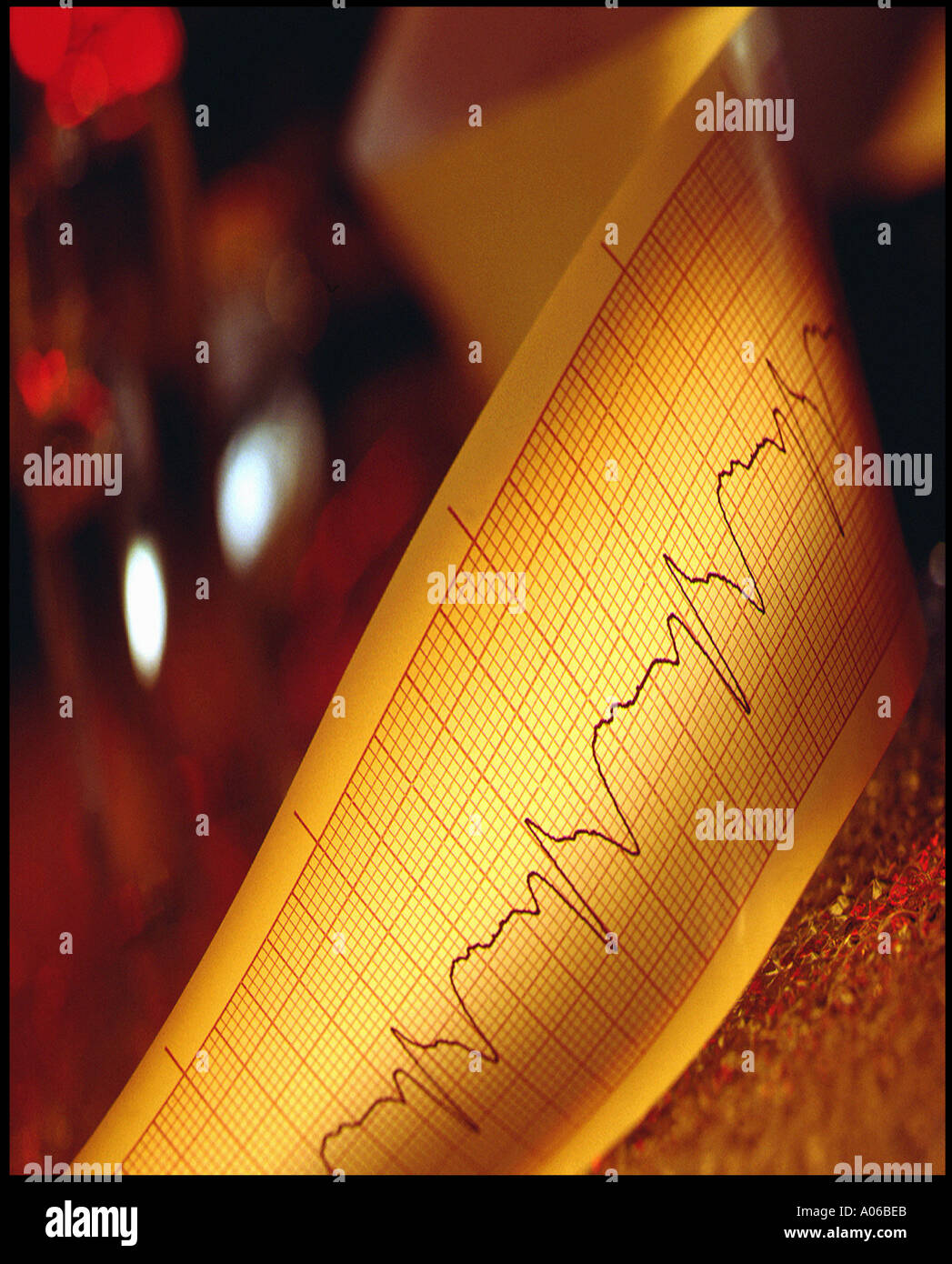 Medizin-EKG-Herz-Spur Stockfoto