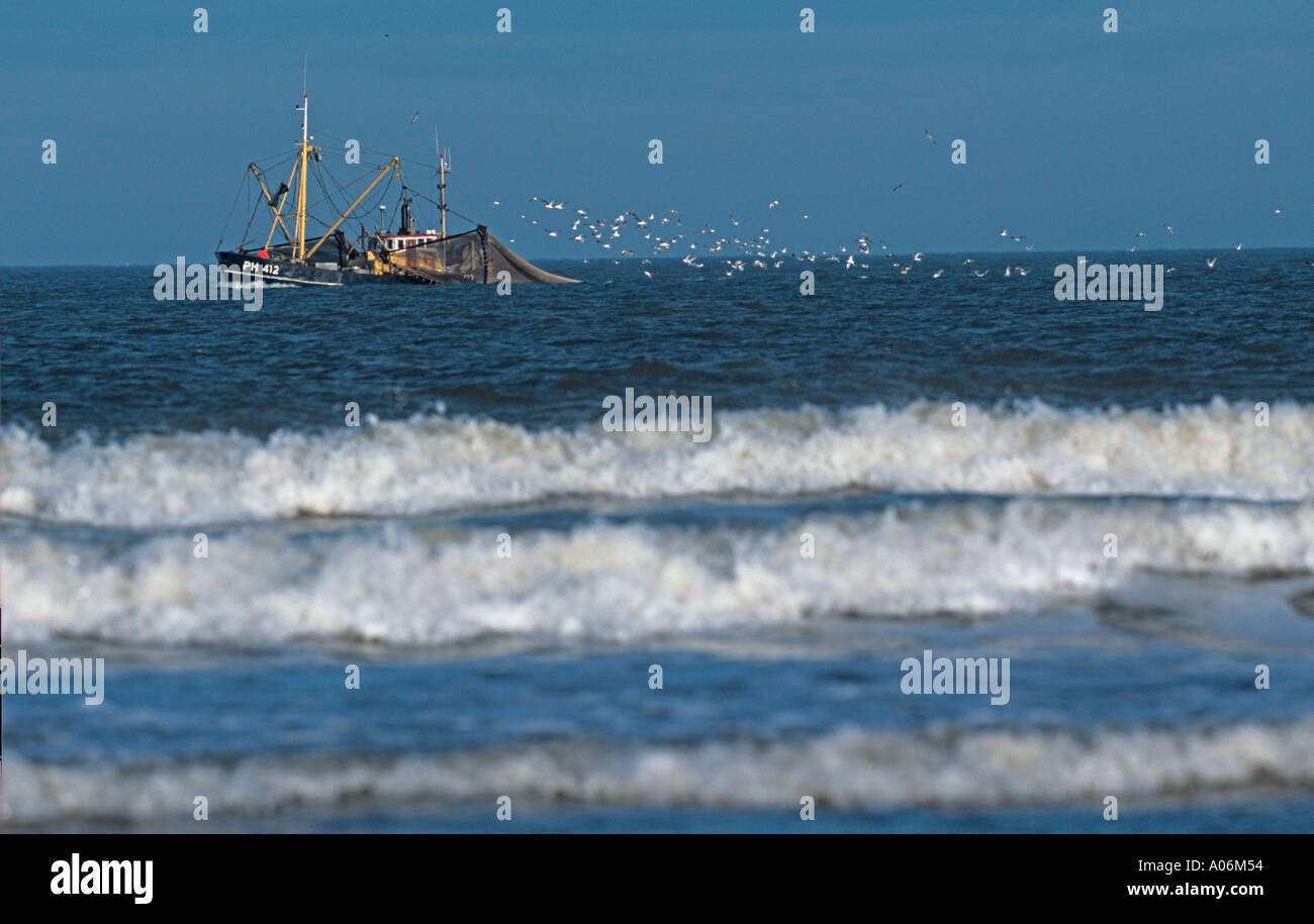 Inshore Fischerei Lincolnshire Küste UK Winter Stockfoto