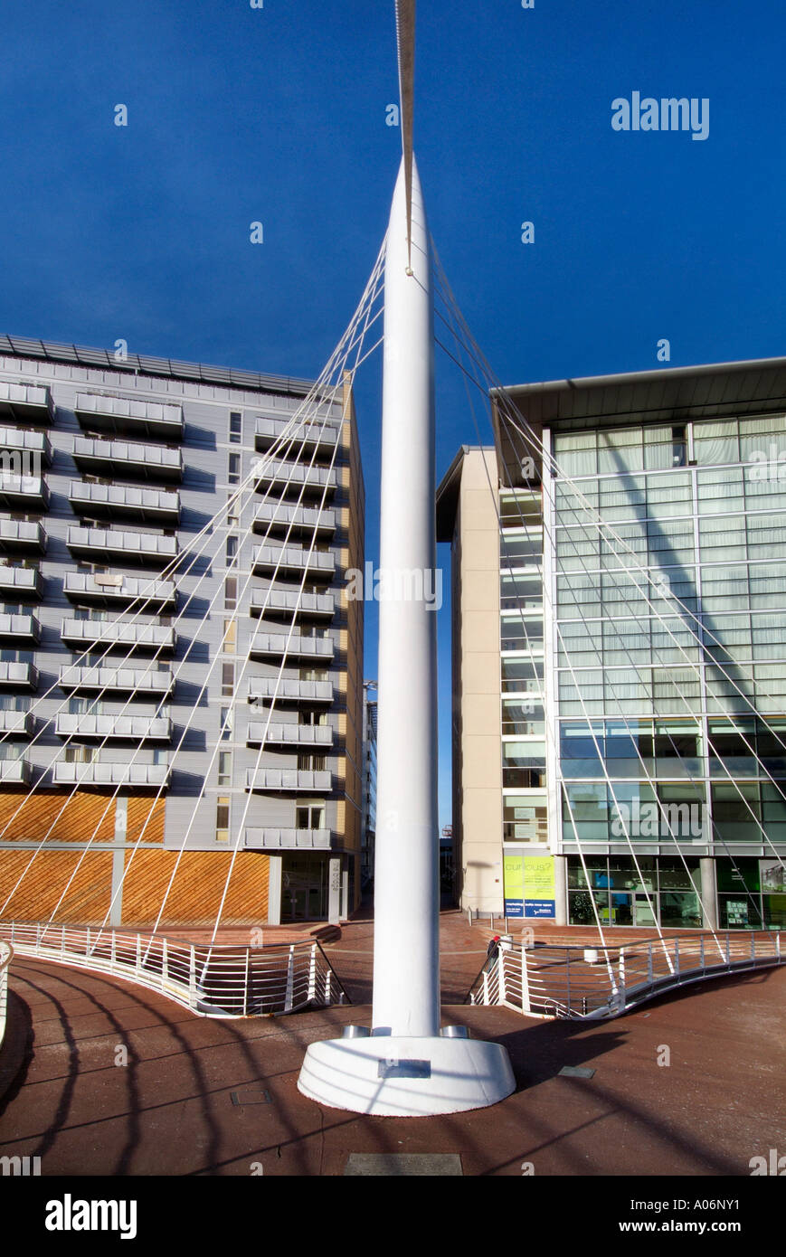 Trinity Brücke Santiago Calatrava Deansgate Salford England UK United Kingdom GB Großbritannien EU Europäische Union Europa Stockfoto