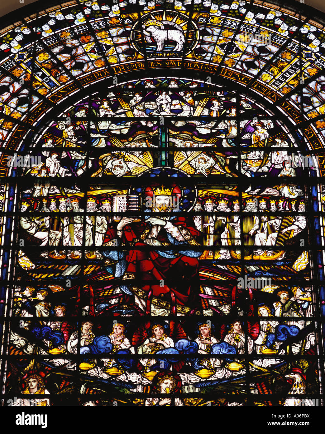 Glasmalerei Fenster Kirche von St Edmund König und Märtyrer Lombard Street London Stockfoto