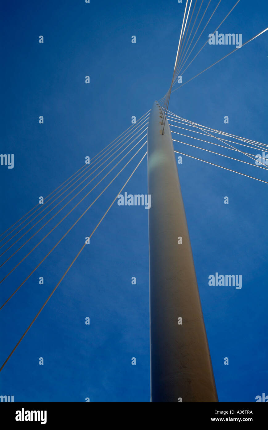 Trinity Brücke Santiago Calatrava Deansgate Salford England UK United Kingdom GB Großbritannien EU Europäische Union Europa Stockfoto