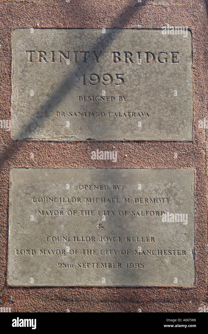 Trinity Brücke Santiago Calatrava Deansgate Salford England UK United Kingdom GB Großbritannien EU Europäische Union Europa Stockfoto