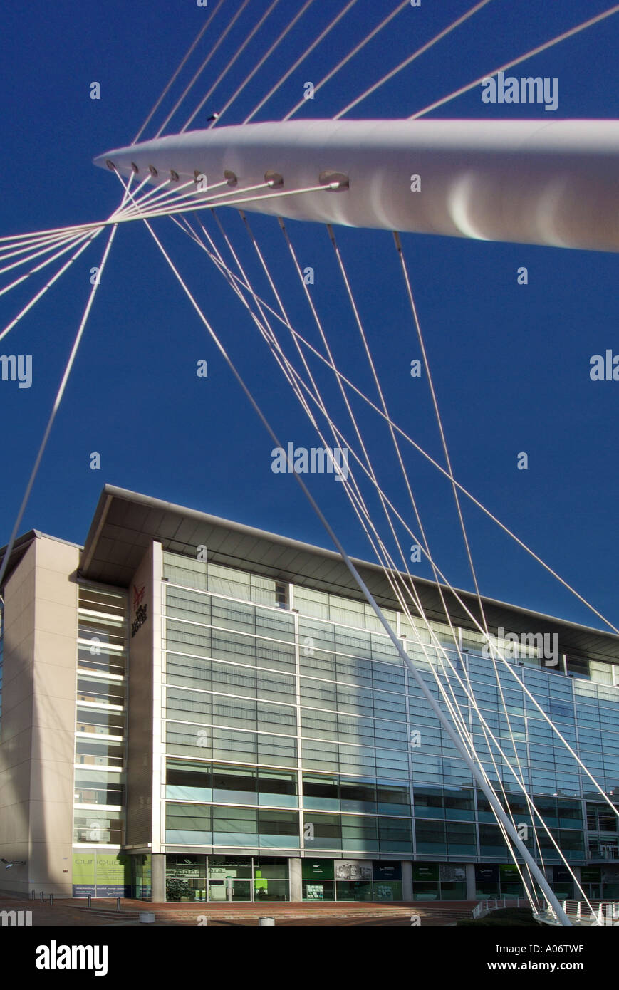 Trinity Brücke Santiago Calatrava Deansgate Salford England UK United Kingdom GB Großbritannien EU Europäische Union Europa Stockfoto