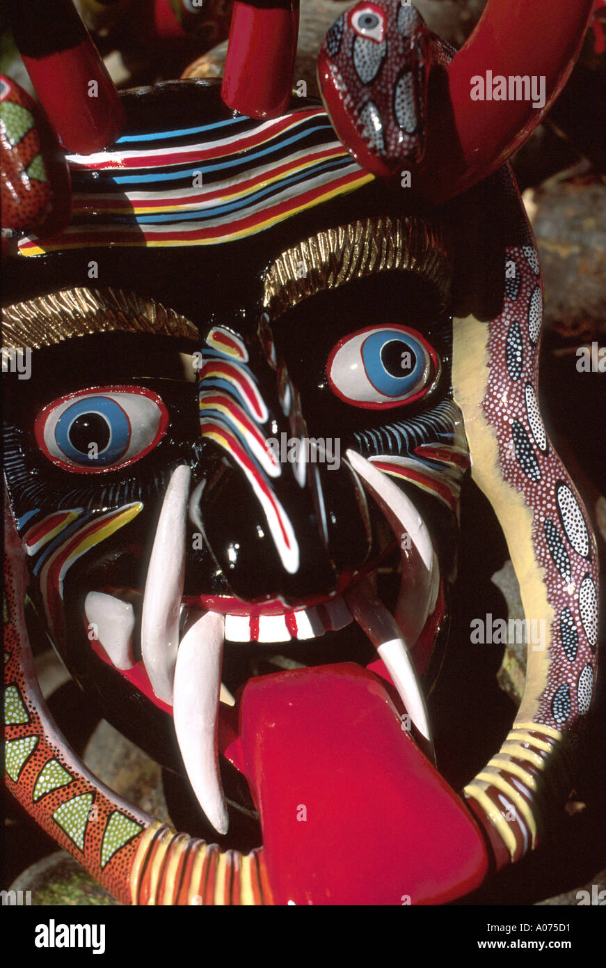 gemalten Teufel Maske in Mexiko Stockfoto